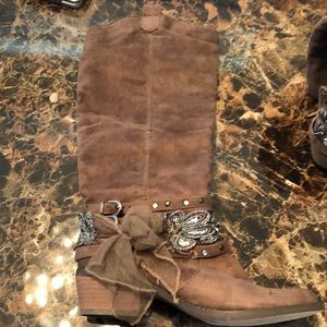 Brand New! Taupe knee high boots